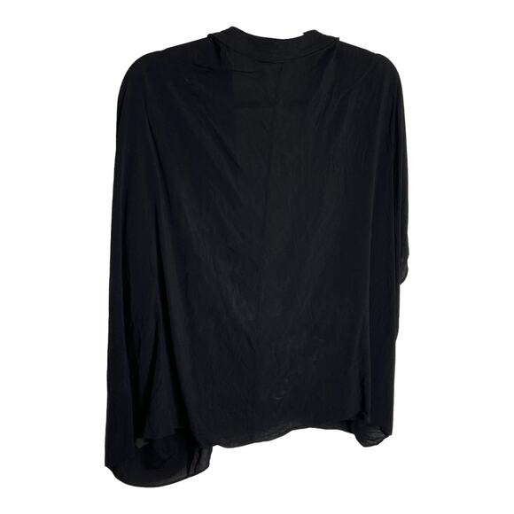 Aritzia Sunday Best Open Front Kimono Top Short Sleeve Black Solid Size XXS/XS - Picture 3 of 5